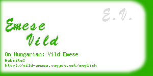 emese vild business card